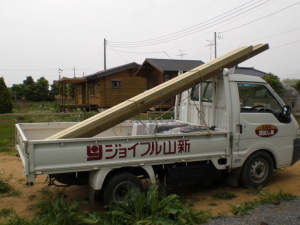 ジョイフル山新・鉾田店から貸し出しトラックで、帰ってきました。 