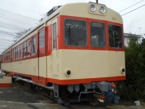 鉾田駅に保存されている「キハ６０１」です。 