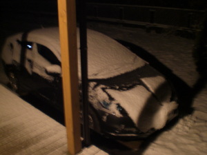 旧大洋村にも、雪が、、　少し、積もりました。。。